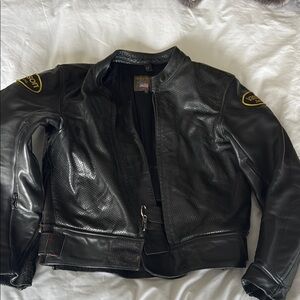 Vanson Black Leather Motorcycle Jacket